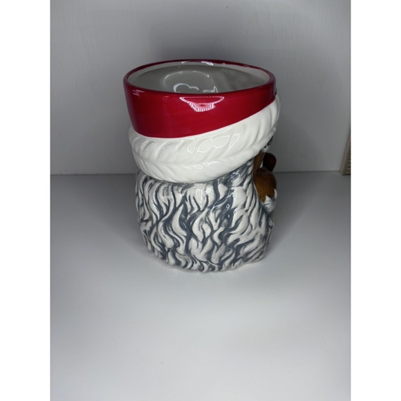 Black African American Santa Winking Giant Mug Vase Utensil Holder 7in Bistro - Picture 6 of 9